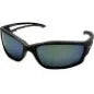 Kazbek Polarized Safety Glasses - Black with Aqua Precision Blue Mirror Lens