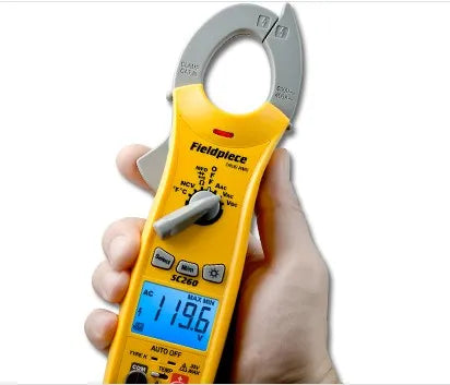 Compact Clamp Meter W/True RMS & Magnet Hanger - Auto-ranging meters are affordable and convenient for HVACR electrical testing