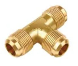 Brass Flare Tee - 5/8 SAE Male Connections