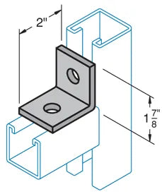 Electro Galvanized Angle Bracket - 1/4 in. thick