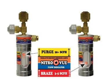 Nv1 Uniweld Nitrovue Flow Indicator 1/4 in.Ff X 1/4 in.Mf