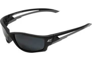 Kazbek Polarized Safety Glasses - Black with G-15 Silver Mirror Lens