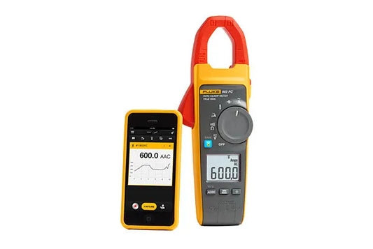 Fluke 902 FC True-rms HVAC Clamp Meter enables HVAC technicians to create reports and collaborate with peers from the work site - The Fluke 902 FC True-rms HVAC Clamp Meter