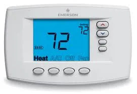 BLUE Easy Reader Backlit 7 Day Programmable Thermostat - Power Method: Power Stealing/ Battery