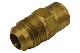 Brass Flare Male To Solder Adapter - 3/8 in. Flare x 3/8 in. OD Tube