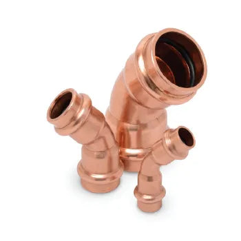 ZoomLock Crimp To Connect Refrigerant Fitting - 1-1/8' 45 Degree Elbow