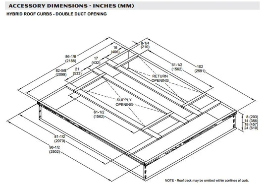 14 in. high standard curb KCB/KGB180-300 - 105 Lbs