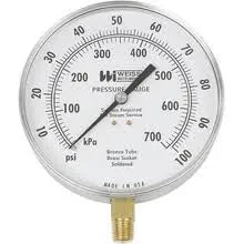 HVAC Pressure Gauge - 4 1/2 in. Dial