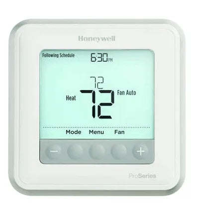 T6 Pro Programmable Thermostat with stages up to 2 Heat/1 Cool Heat Pumps or 1 Heat/1 Cool Conventional Systems - 24 Volt