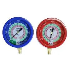 3-1/2 in. Liquid Filled Compound Gauge - Blue