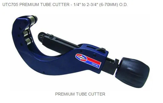 Uniweld Premium Tube Cutter 1/4 in.-2-3/4 in.OD - 4 roller tracking for true square cut