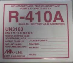 R410a Labels: Package of 10 - 0.2 Lbs