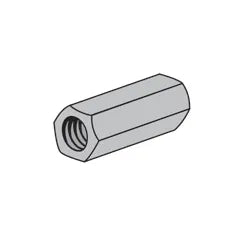 Electro-Galvanized Allthread Rod Coupler - 1/2 In.