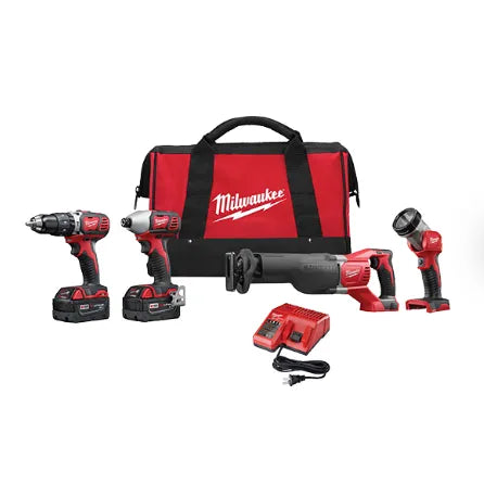 MILWAUKEE - M18 CORDLESS LITHIUM-ION 4 TOOL COMBO KIT