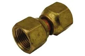 Brass Swivel Union Connector - 5/8 in. Flare x 5/8 Feet Flare