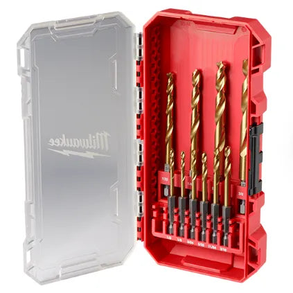 MILWAUKEE - SHOCKWAVE Impact Duty��� RED HELIX��� Titanium Drill Bit Set - 10PC