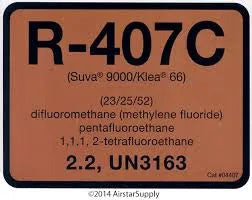 R-407C (FX10) Refrigerant Labels - 10 Pack