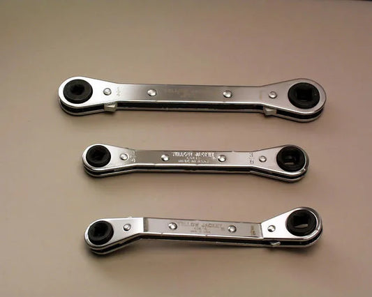 Ratcheting Service Valve Wrench - 3/8 in. Square X 1/2 in. Square