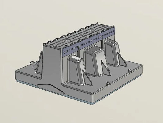 Adjustable Rooftop Pipe Support - 9 in. x 9 in. x 4.5 in. Tall