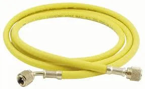 Uniweld Yellow Barrier Hose W/45 Degree Bend - 3 feet long