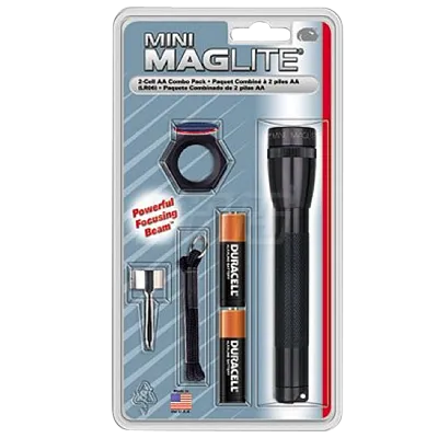 Maglite AA Mini Mag Black Flashlight Combo Pack - 0.3 Lbs