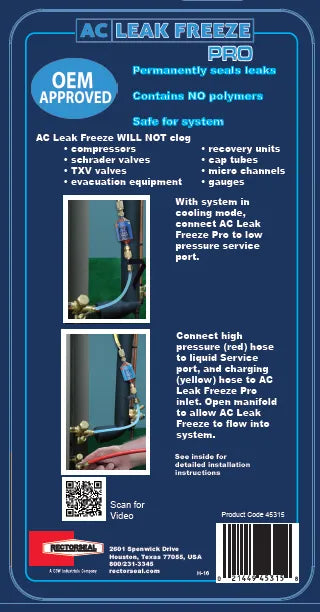 Disposable Injector With 1.5 Oz. AC Leak Freeze Pro - 1-6 Ton Systems