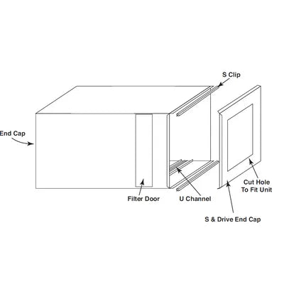 Return Air Filter Plenum Box - 27 in. H X 22 in.D X 24 in. L