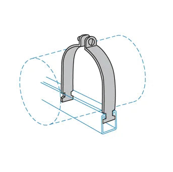 Electro-Galvanized Tubing Clamp - 1-1/4 in. tube