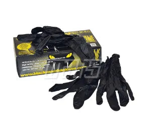 Black Nitrile Gloves - Size: Large