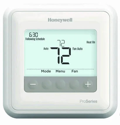 T4 Pro Programmable Thermostat with stages up to 1 Heat/1 Cool Heat Pumps or 1 Heat/1 Cool Conventional Systems - 24v