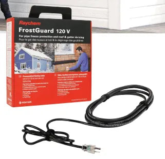 Self-regulating Heating Cable with protective tinned-copper braid and outer polyolefin jacket - 24 feet length