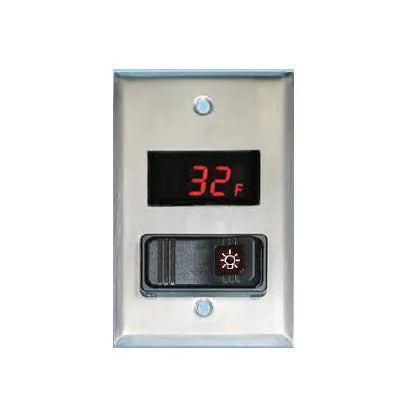 Walk-In Cooler/Freezer Combination Light Switch & Digital Thermometer - Thermometer Range: -40 F to 110 F