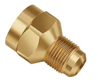 Female X Male Flare Brass Connector - 5/8 inch Female Flare x 3/4 inch Male Flare