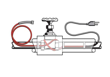 FrostGuard 120 V preassembled self-regulating heating cables are designed for residential and light commercial metal and plastic pipe freeze protection - 24 foot heating cable
