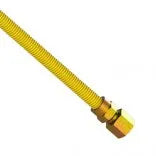 5/8 in O.D. x 1/2 in MIP x 1/2 in MIP x 36 in length Coated gas connector - industry-standard yellow coating for added corrosion protection and easy gas line identification