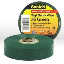 Scotch 35 Color Coded Vinyl Electrical Tape - Green