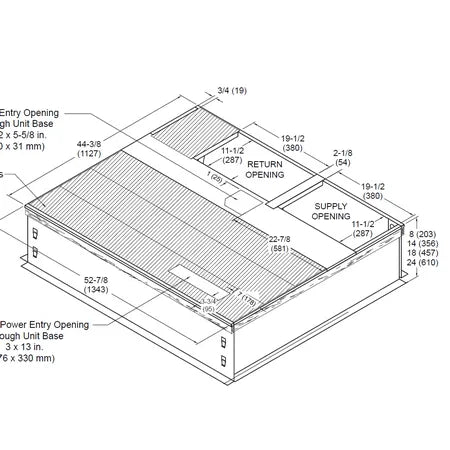 QCA/QGA Series 14 in. High Roof Curb - Clip Type