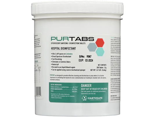 PURTABS - MULTI-PURPOSE POWERFUL DISINFECTING AND SANITIZING TABS