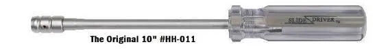 Slide Driver 10 inch long Dual size nut dirver - Slide socket out for 5/16 in.